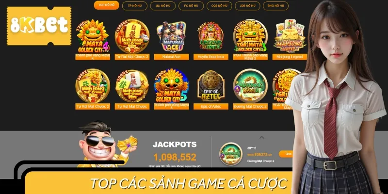 Hé lộ các sảnh game ăn khách hàng đầu tại nhà cái 8KBET