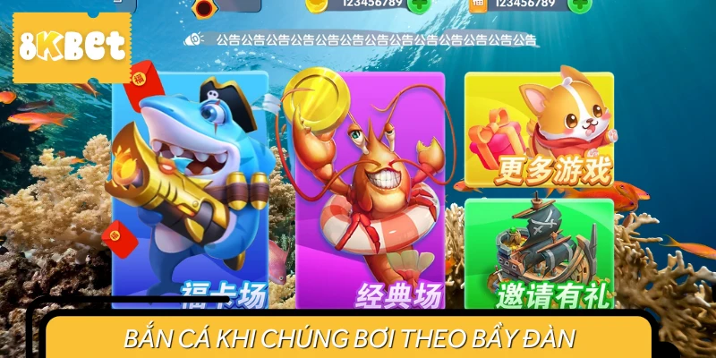 Cách bắn cá luôn thắng khi bơi theo bầy