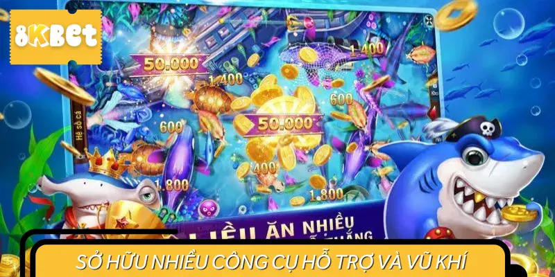 Đa dạng các tính năng và vũ khí hỗ trợ