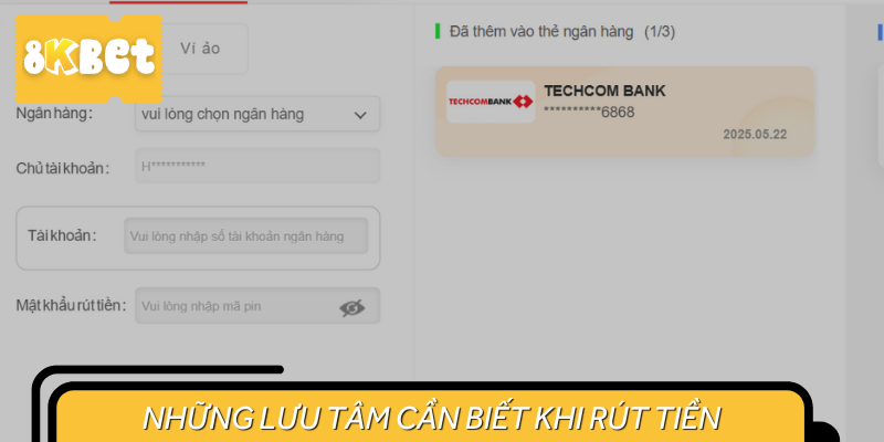 Điểm cần nắm để quá trình rút tiền trở nên nhanh chóng hơn